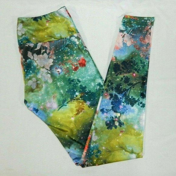 Onzie Pants - Onzie Floral Galaxy Leggings Yoga Athletic S/M